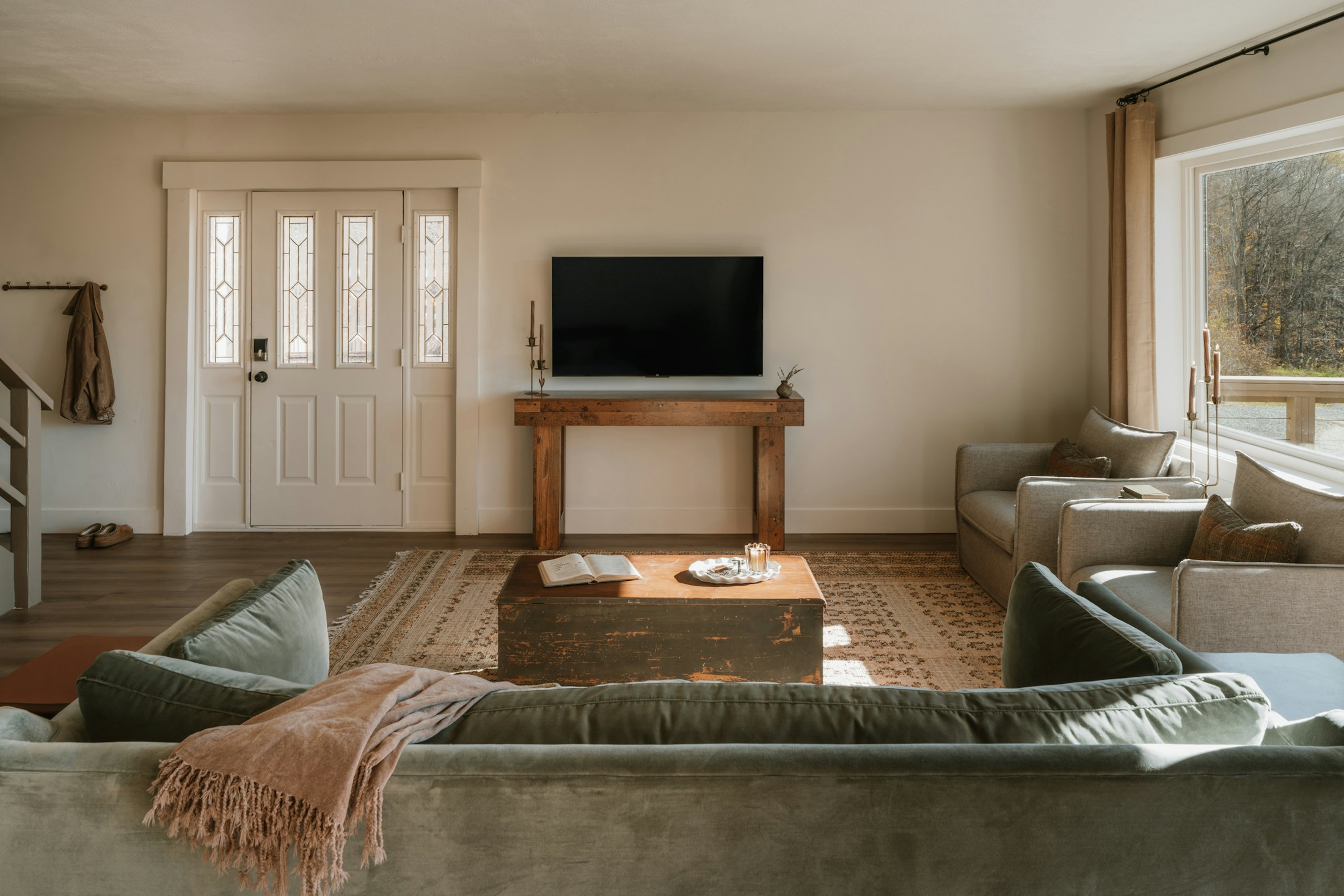Living room television and media setup
